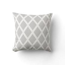 Light Grey Diamond Pillow