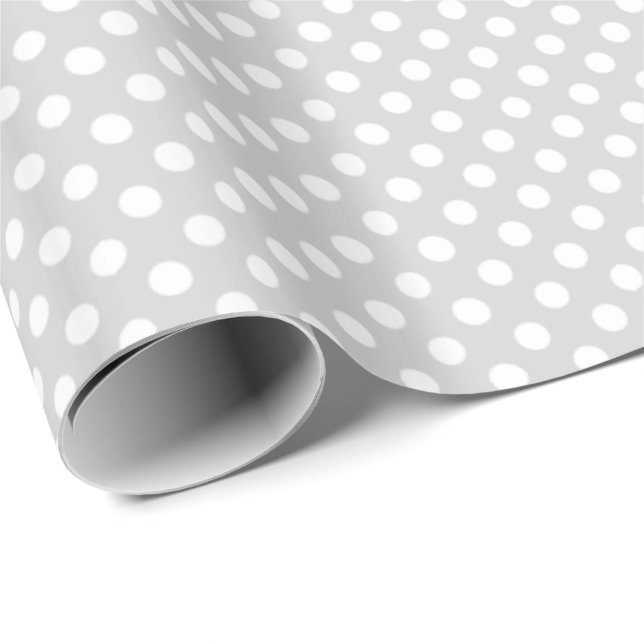 Light Grey Dots Option Wrapping Paper (Roll Corner)