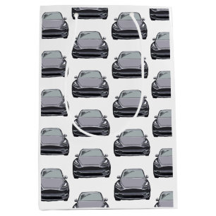 Light Grey Electric Vehicle SUV Car Medium Gift Bag