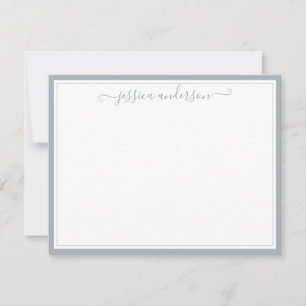 Light Grey Elegant Modern Girly Classic Script Card