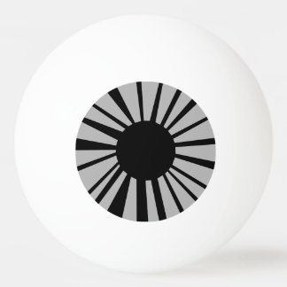 Light Grey Eye and Black Pupil on White Eyeball Ping Pong Ball