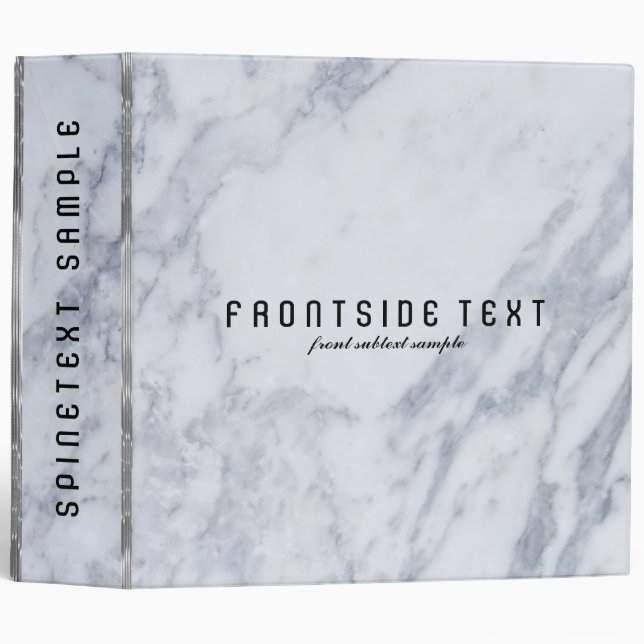 Light Grey Faux Marble Stone Binder (Front/Spine)