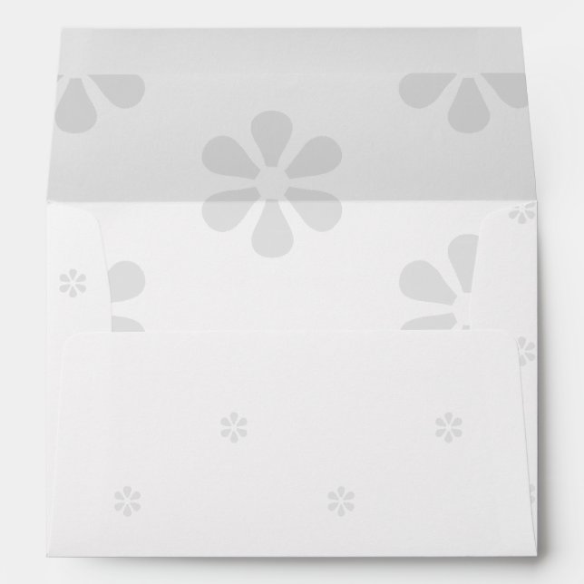 light grey flowers, white pattern envelope (Back (Bottom))