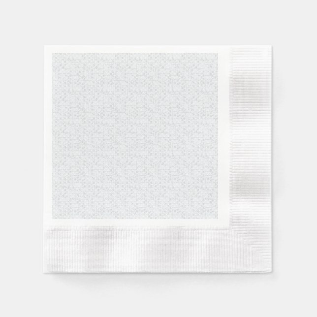 Light Grey Geometric Floral |Modern Summer Pattern Napkin (Front)