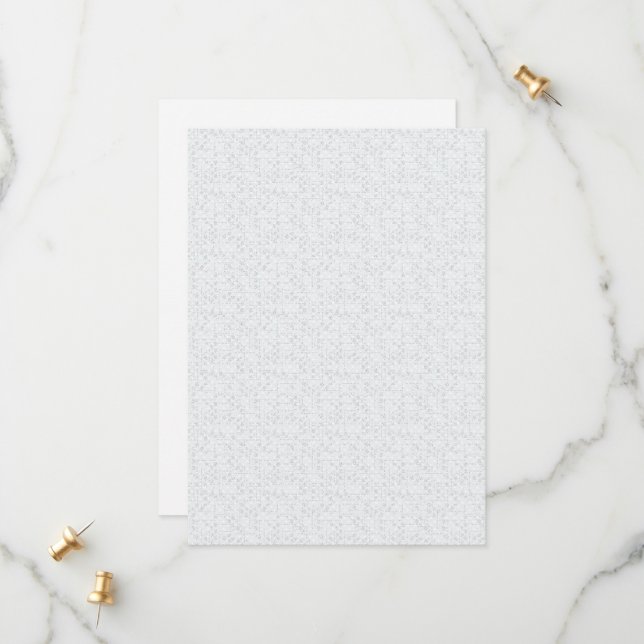 Light Grey Geometric Floral |Modern Summer Pattern Save The Date (Front/Back In Situ)