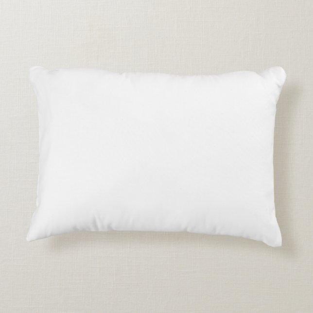 Light Grey Geometric Floral Pattern Accent Pillow (Back)
