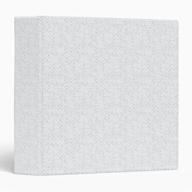 Light Grey Geometric Floral Pattern Binder (Front/Spine)