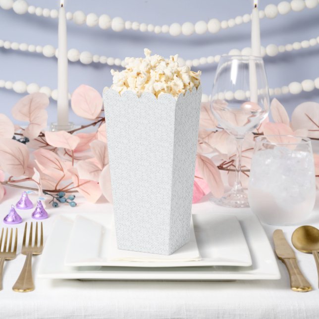 Light Grey Geometric Floral Pattern Favor Box (Wedding)