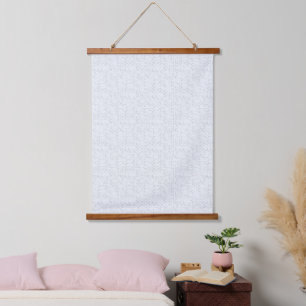 Light Grey Geometric Floral Pattern Hanging Tapestry