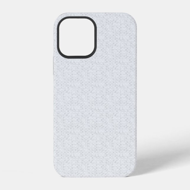 Light Grey Geometric Floral Pattern iPhone Case (Back)