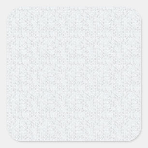 Light Grey Geometric Floral Pattern Square Sticker