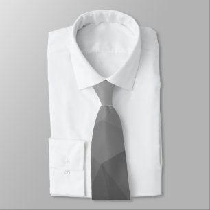 Light grey gradient geometric mesh pattern tie