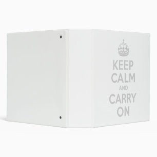 Light Grey Keep Calm and Carry On Binder