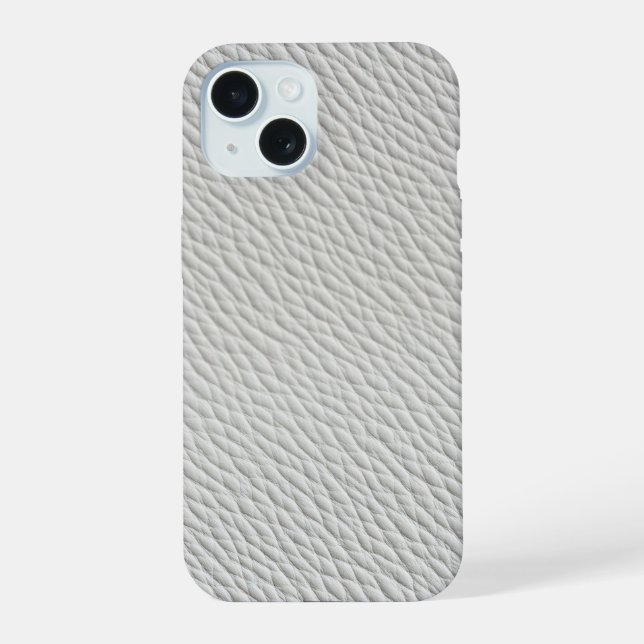 Light Grey Leather Textured Phone Case (Back)