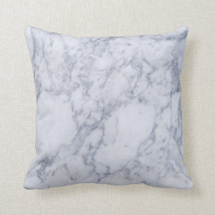 Light Grey Marble Stone Pattern Throw Pillow