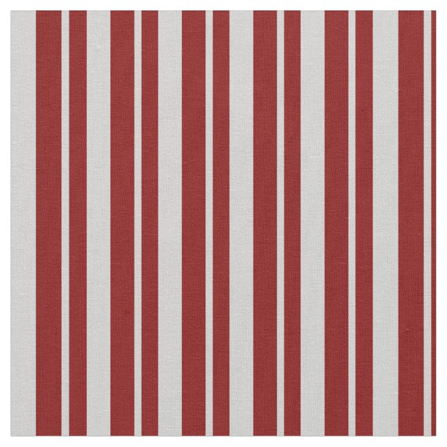 Light Grey & Maroon Lined Pattern Fabric (Close Up)