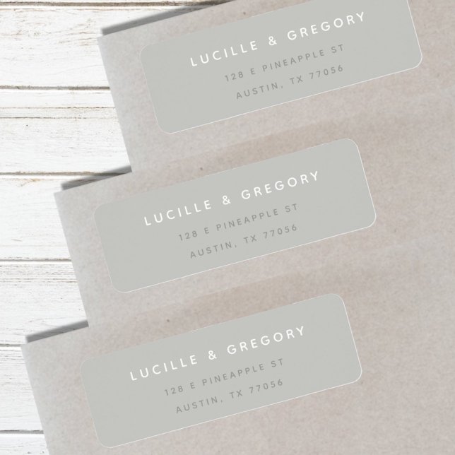 Light Grey Minimalist First Names Return Address  (Creator Uploaded)