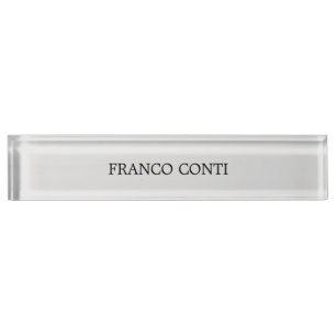 Light Grey Minimalist Plain Modern Nameplate