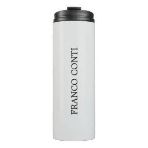 Light Grey Minimalist Plain Modern Thermal Tumbler