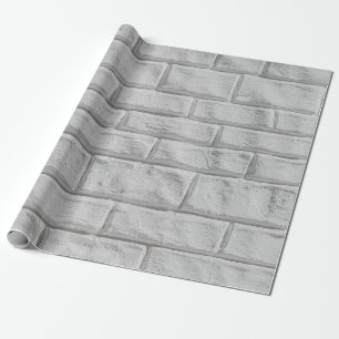 Light grey or white brick wall surface texture bac wrapping paper