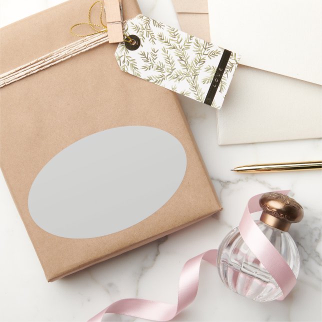 Light Grey Oval Sticker (Gifting)