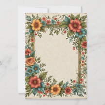 Light Grey Parchment Floral Wedding