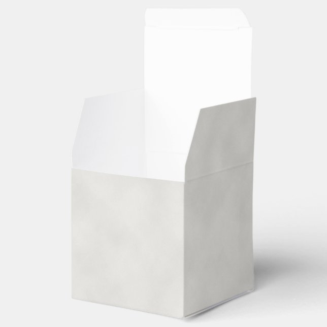 Light Grey Parchment Texture Background Favor Box (Opened)