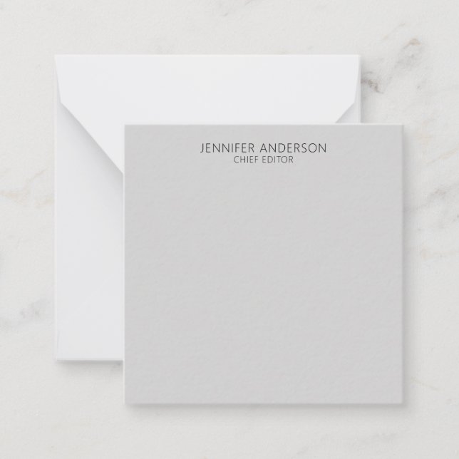 Light Grey Professional Modern Plain Minimalist Card (Front)