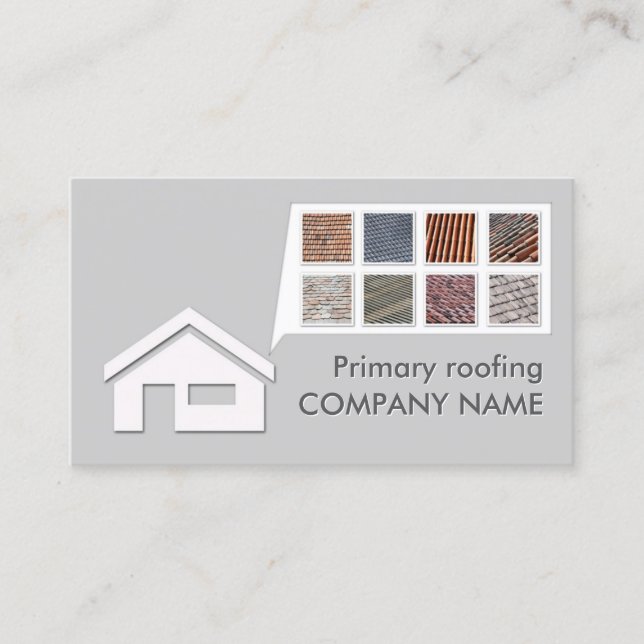 Light Grey Roofing & Constructions Card (Front)