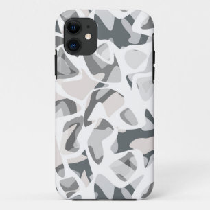 Light Grey Spots Abstract spotted pattern  iPhone 11 Case