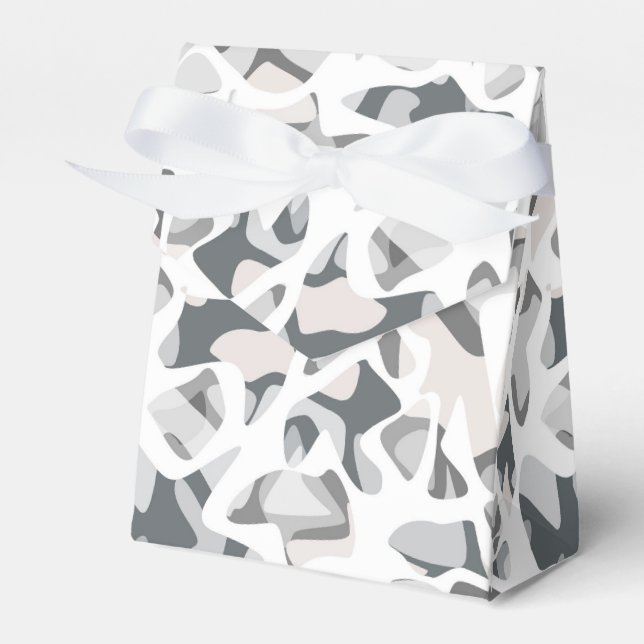 Light Grey Spots Abstract spotted pattern  Favor Box (Front Side)