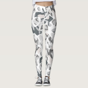Light Grey Spots Abstract spotted pattern Leggings