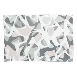 Light Grey Spots Abstract spotted pattern  Pillowcase