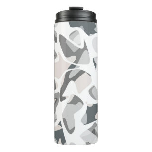 Light Grey Spots Abstract spotted pattern Thermal Tumbler