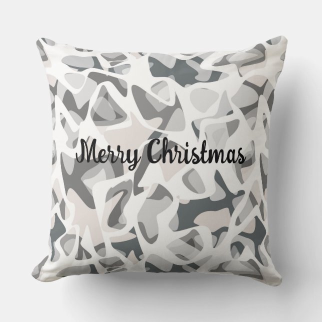 Light Grey Spots Abstract spotted pattern  Throw Pillow (Front)