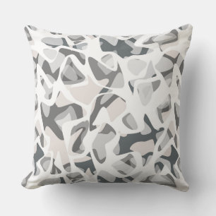 Light Grey Spots Abstract spotted pattern Throw Pillow