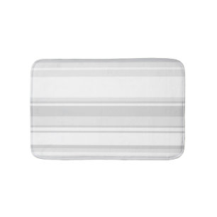 Light grey stripes bath mat