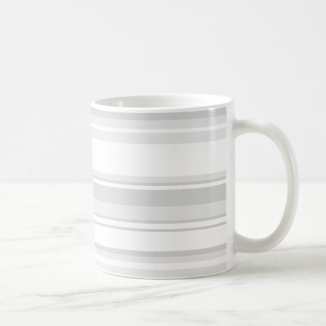 Light grey stripes coffee mug (Right)