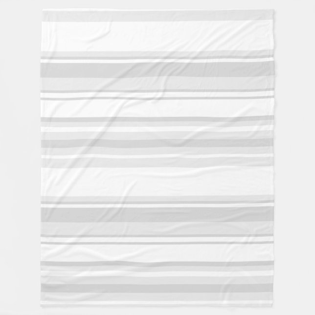 Light grey stripes fleece blanket (Front)