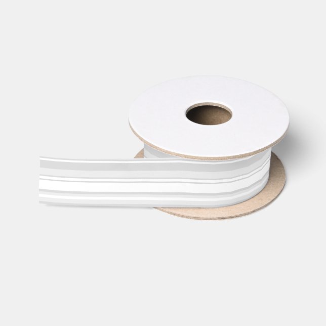 Light grey stripes satin ribbon (Spool)