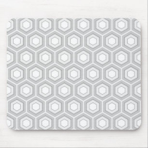 Light Grey Tiled Hex Mouse Pad
