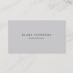 Light Grey Unique Original Classical Professional Business Card