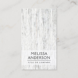 Light grey weathered wood minimalist professional business card
