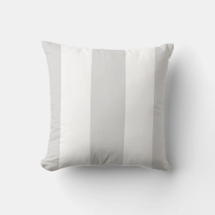 Light Grey White Huge Stripes Throw Pillow