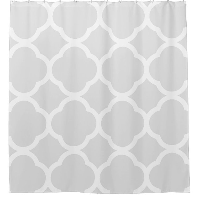 Light Grey & White Moroccan Quatrefoil Patterns (Front)