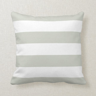 Light Grey & White Striped Pillow