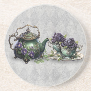 Light Grey Witches Tea Sandstone Coaster