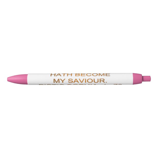 Light Hath Become My Saviour Black Ink Pen (Front)