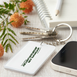 Light Hath Become My Saviour - Green Keychain