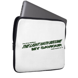 Light Hath Become My Saviour - Green Laptop Sleeve